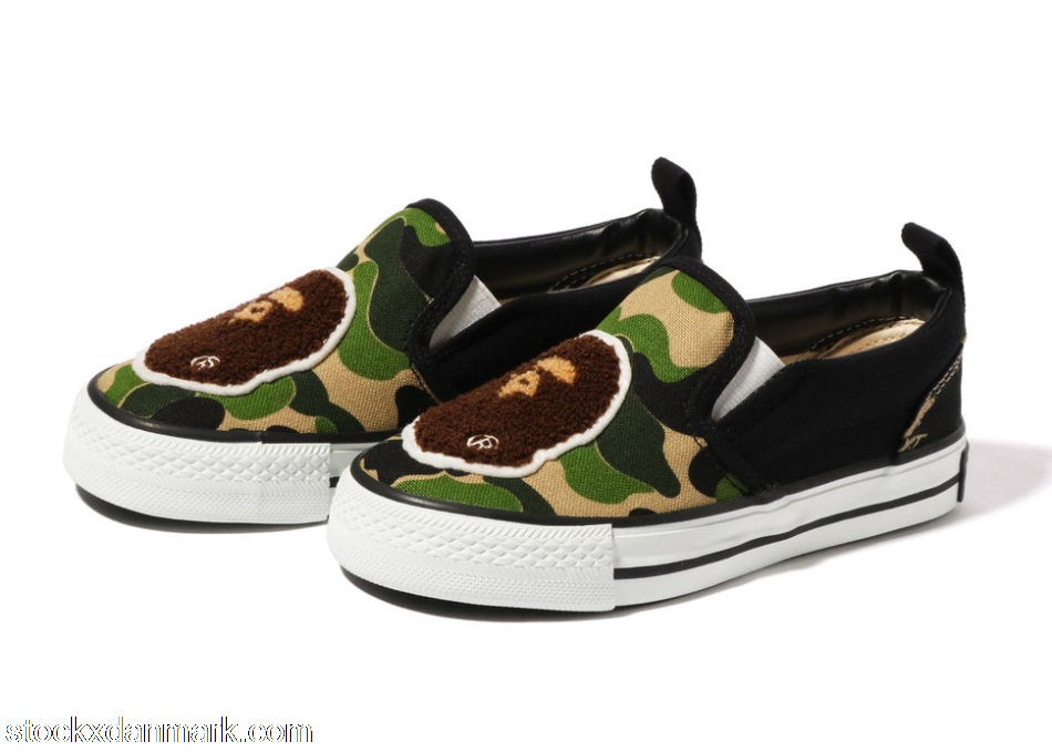 A Bathing Ape Ape Head Slip On Green ABC Camo (PS)1I30-391-001 GRN