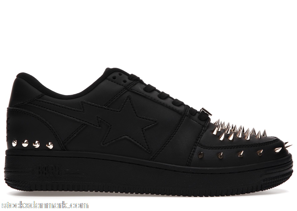 A Bathing Ape Bape Sta Low Black Gold Studded