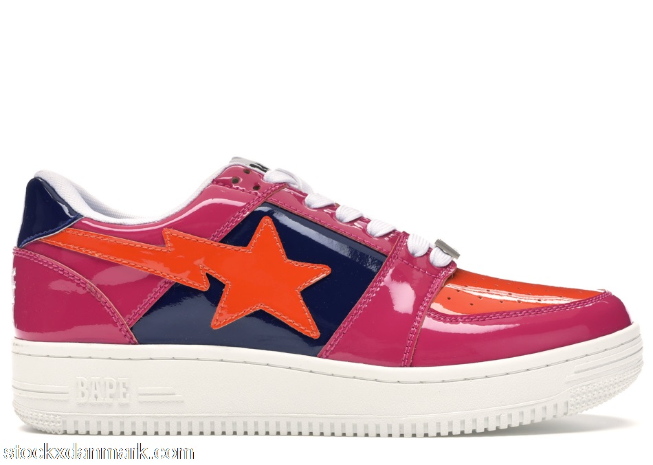 A Bathing Ape Bape Sta Low Color Block Pink Orange Navy