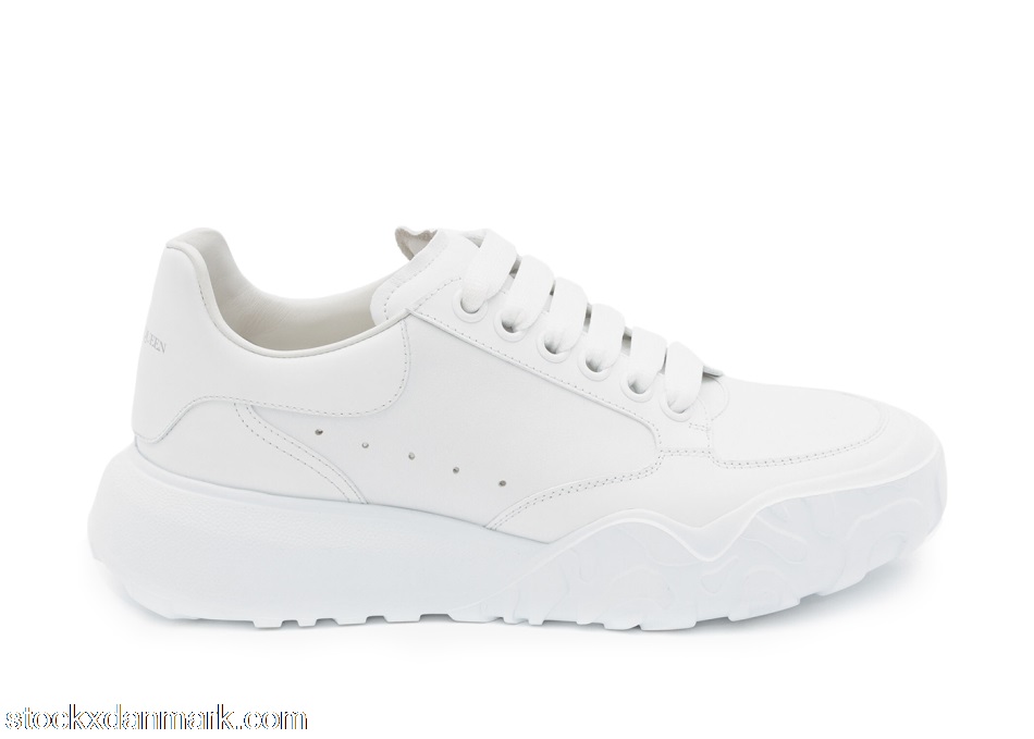 Alexander McQueen Court Trainers White Leather (W)633915WIA989000