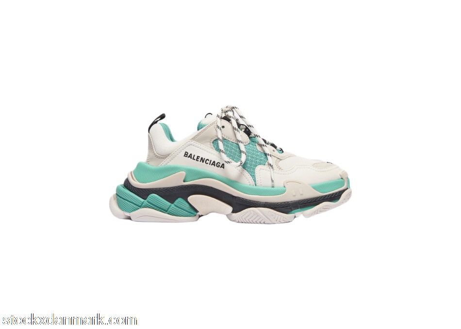 Balencaiga Triple S White Grey Turquoise (W)524039W09OH3005