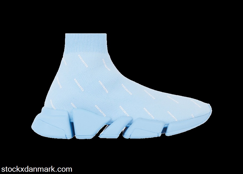 Balenciaga All Over Logo Speed 2.0 Light Blue (W)617196W2DBO4122