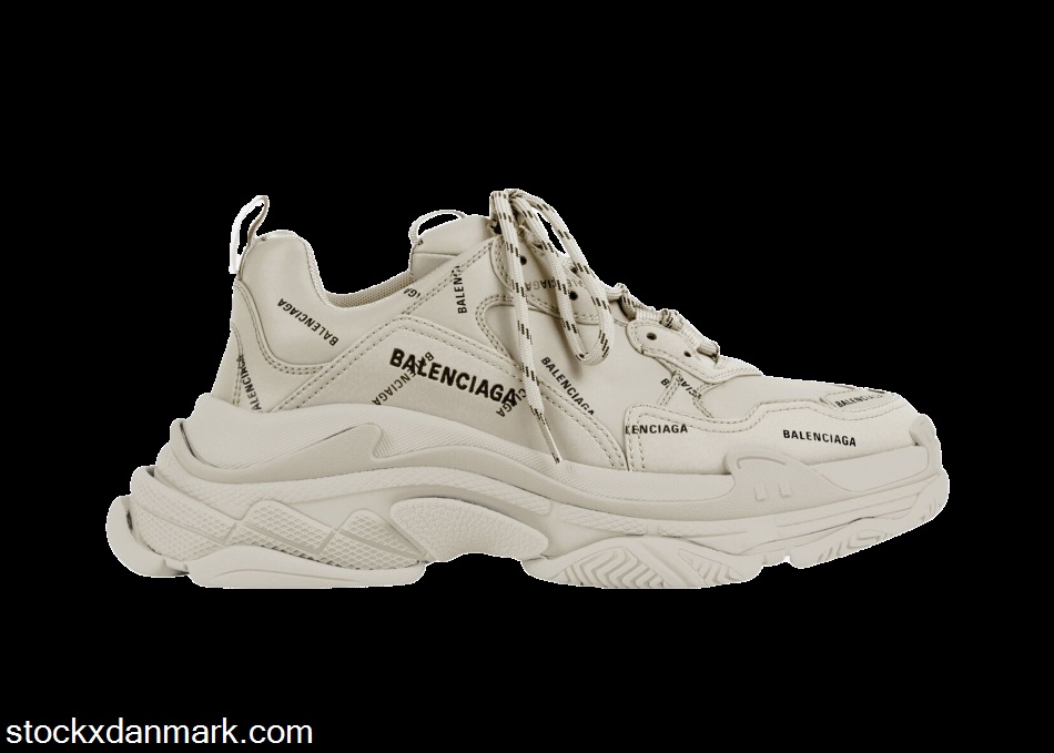 Balenciaga All Over Logo Triple S Beige Black536737W2FA19710