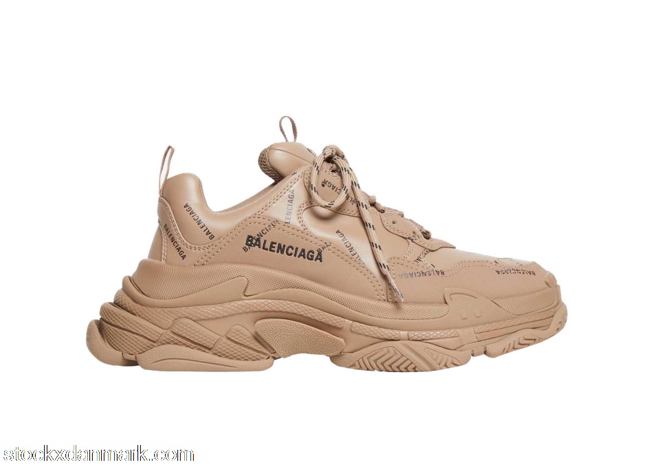 Balenciaga All Over Logo Triple S Beige536737W2FA19911