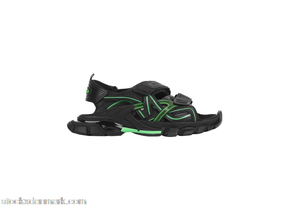 Balenciaga Track Sandal Black/Fluo Green617542W3AJ11030