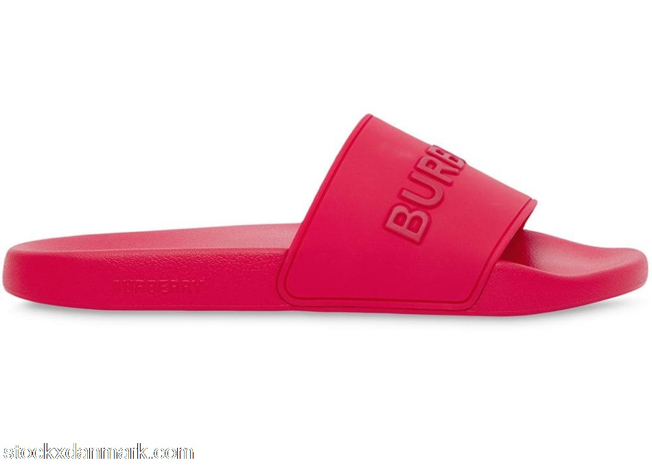 Burberry Embossed Logo Slides Bright Red80417371