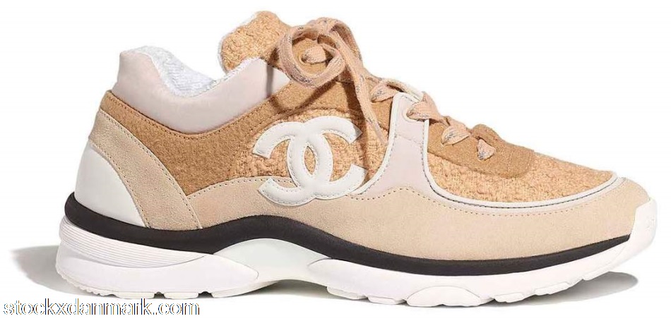 Chanel Low Top Trainer CC Beige Wool (W)
