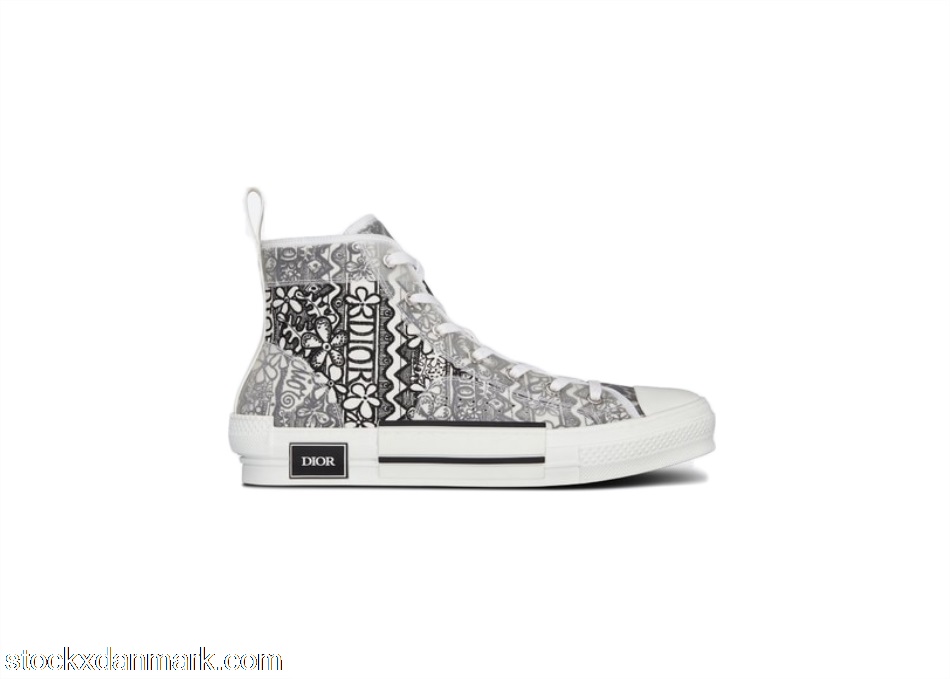 Dior And Shawn B23 High Top Black White Embroidery3SH118ZCO_H169