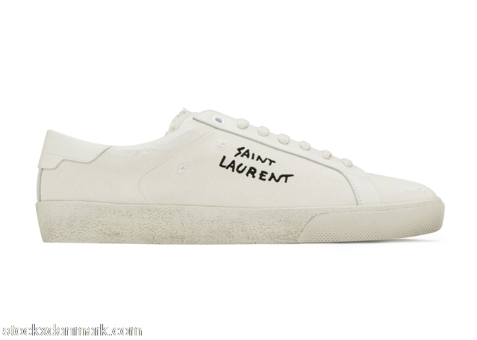 Saint Laurent Court Classic SL/06 Low Distressed Cream (W)610648GUP109113